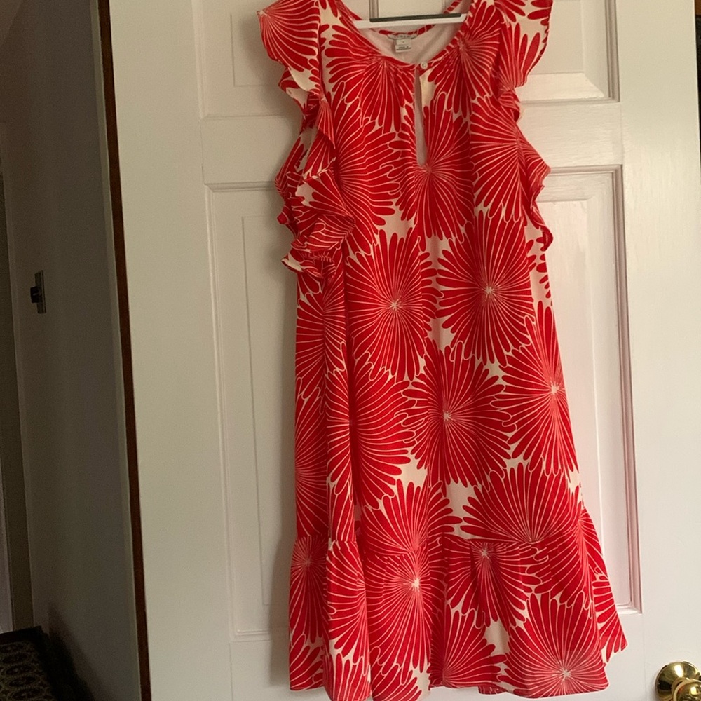 J crew dress like new! Red-orange